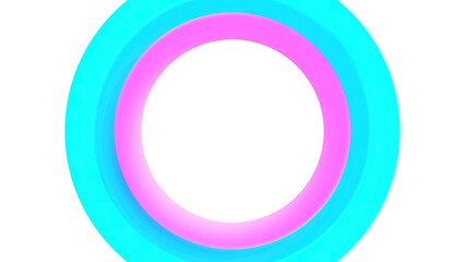 Background of pulsating colored rings. Motion. Colored circles pulsate in slow rhythm. Background of colored circles moving centrally and pulsating