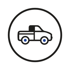 modern pick up car icon