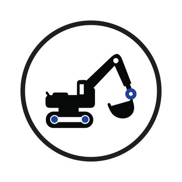 construction excavator icon