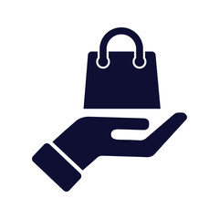 parcel on hand delivery icon