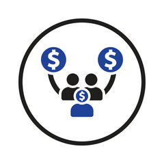 crowd funding icon vector