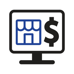 Online ecommerce store icon