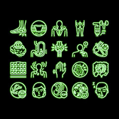 Disease Human Problem neon glow icon illustration