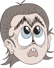 Cartoon head draw