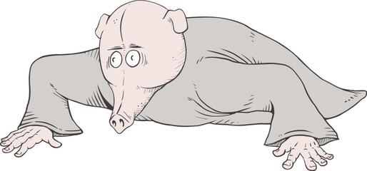 Creepy crawling character