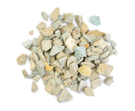 Natural Zeolite mineral Rocks. Isolated on white background