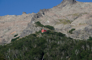 refuge on the lopez hill in san carlos de bariloche. trekking to the lopez refuge