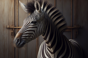 Grevy's zebra, pinstripe, generative ai