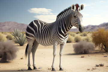 Obraz na płótnie Canvas Grevy's zebra, pinstripe, generative ai