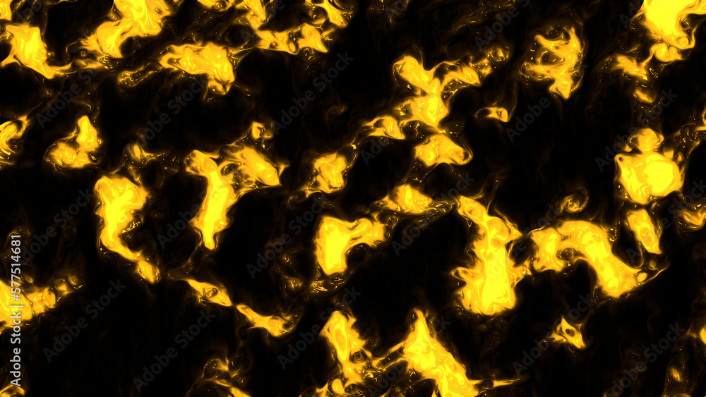 Poster yellow clouds in animation. motion.bright light gold patterns appearing like smoke on a black backgr
