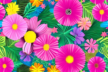 Fototapeta premium seamless floral pattern