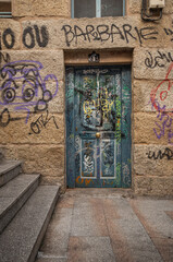 Puerta, calle de los Vinos,  Ourense, Galicia, Espa&ntilde;a.