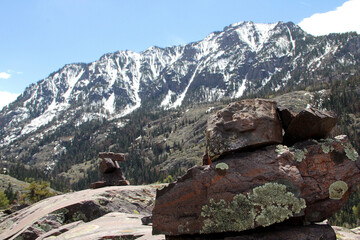 A Carin on a Hiking Trail in the Mountains