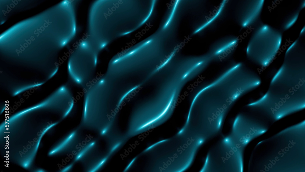 Poster turquoise and yellow background in abstraction. design. bright background with thick paint and a pat