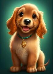 cute dog, dog, cute , generated by ai