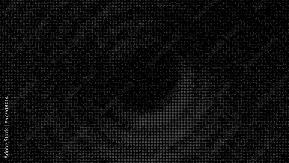 Poster black background with pixels. motion. a dark background that moves apart in different directions and