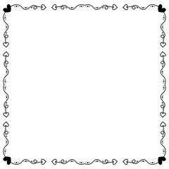 Artistic square border and frame