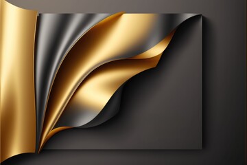 Black and gold abstract background. Cover design template