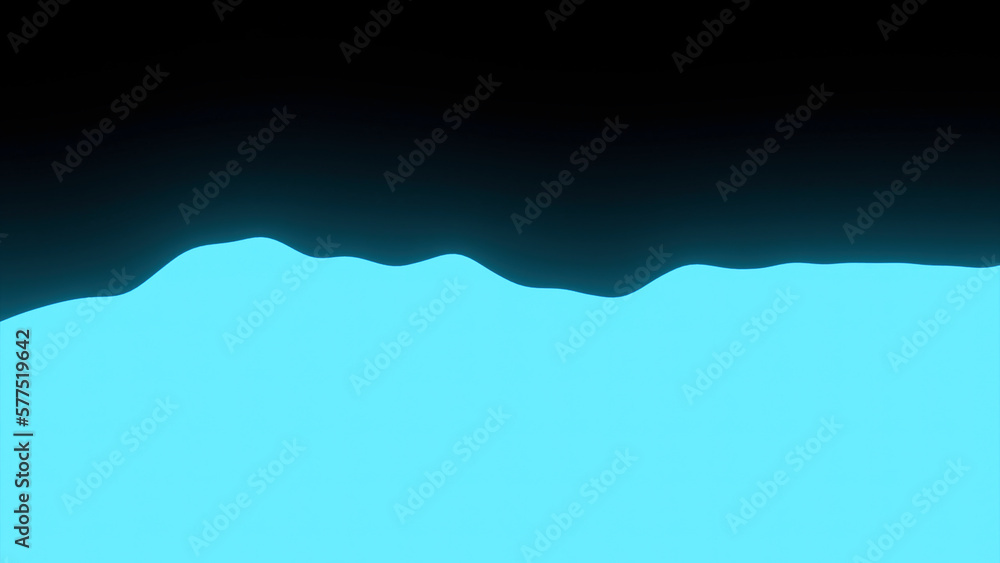Poster blue and red background. design. light background with thick paint depicting a wave that oscillates 
