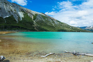 View of the Laguna Esmeralda (Emerald Lake) - Ushuaia, Argentina