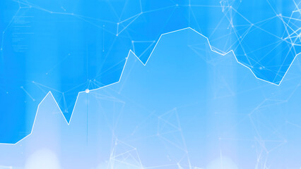 Obraz premium Point moves on graph with program codes. Motion. Animation with graph and point of indicators. Software diagnostic animation with graph and dot