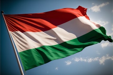 Hungarian flag background, Generative AI
