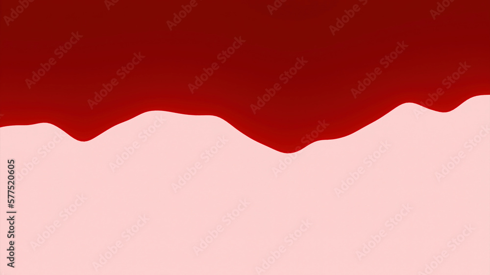 Poster blue and red background. design. light background with thick paint depicting a wave that oscillates 