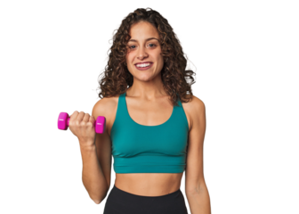 See her strength shine! This athletic woman rocks her workout with style and determination.