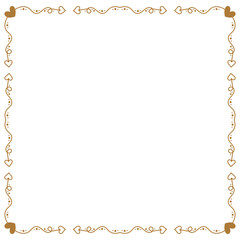 Artistic square border and frame without background