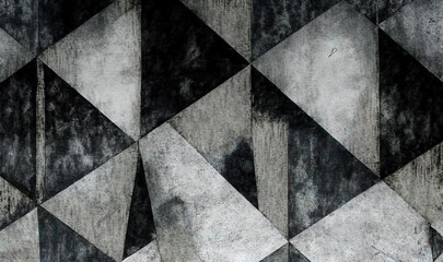  a black and white photo of a wall with a pattern on it.  generative ai