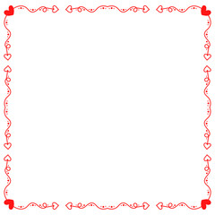 Artistic square border and frame without background