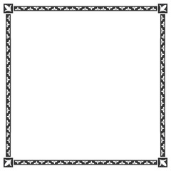 Artistic square border and frame without background