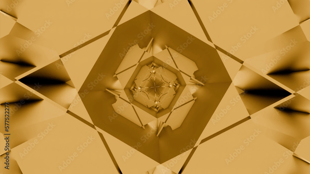 Poster yellow patterns. design. bright background with changing patterns that move apart and fall in animat