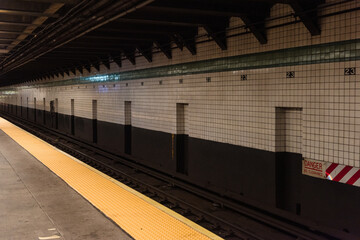 Dirty, grunge wall of New York subway