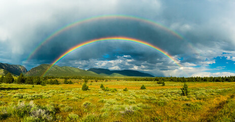 Beautiful Rainbow over South Steens Mountain Valley