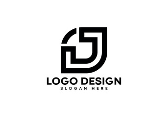 J letter with leaf modern logo design on luxury background. J monogram initials letter logo concept. J letter icon design. J elegant and Professional black letter icon on white background.