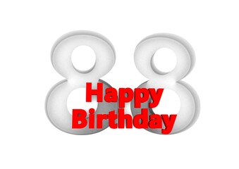 Happy Birthday with big relief number