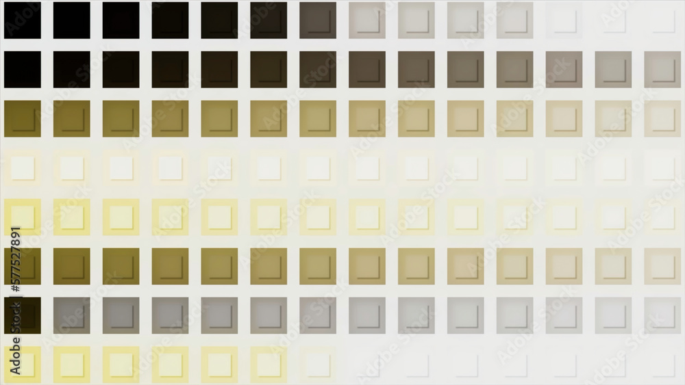 Poster light background with multicolored squares. motion.multicolored small squares in a row run in differ