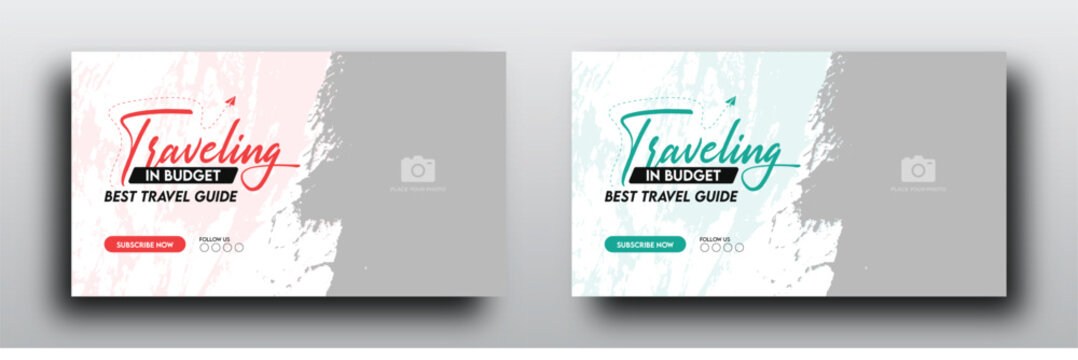 Travel Youtube Video Thumbnail Or Web Banner Template