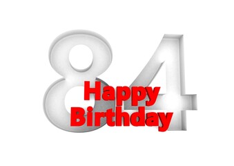 Happy Birthday with big relief number