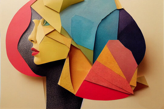 Mental States collage aesthetic, imagination, creativity, thought, cognition, confusion, mood, mental health, thinking, concept, madness, mania, personality, identity (generative AI, AI)