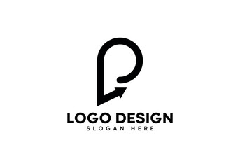 P letter logo design on luxury background. P monogram initials letter logo concept. P letter icon design. P elegant and Professional black letter icon on white background.