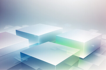 soft 3d iridescent cubes background for website or corporate presentation