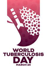 World Tuberculosis Day. March 24. Vector illustration. Holiday poster.