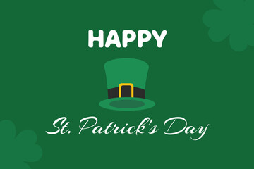 Saint Patrick's Day greetings card with Typography. Vector illustration.