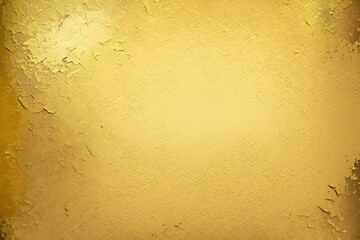 gold background paper texture is old vintage distressed solid gold color with rough peeling grunge paint on edges, background, illustration, generative ai