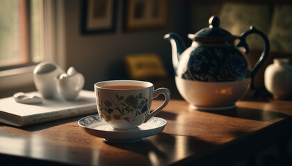 drink, cup of tea, coffee, home, breakfast Generative AI, Generativ, KI