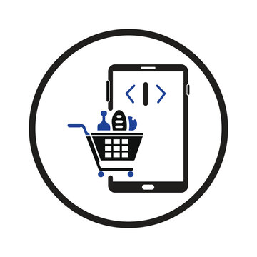 online grocery shopping icon