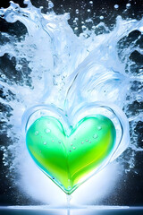 art heart from water