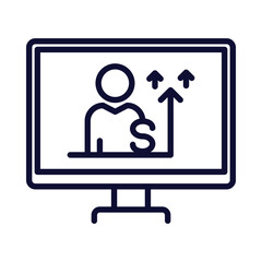 online business growth icon